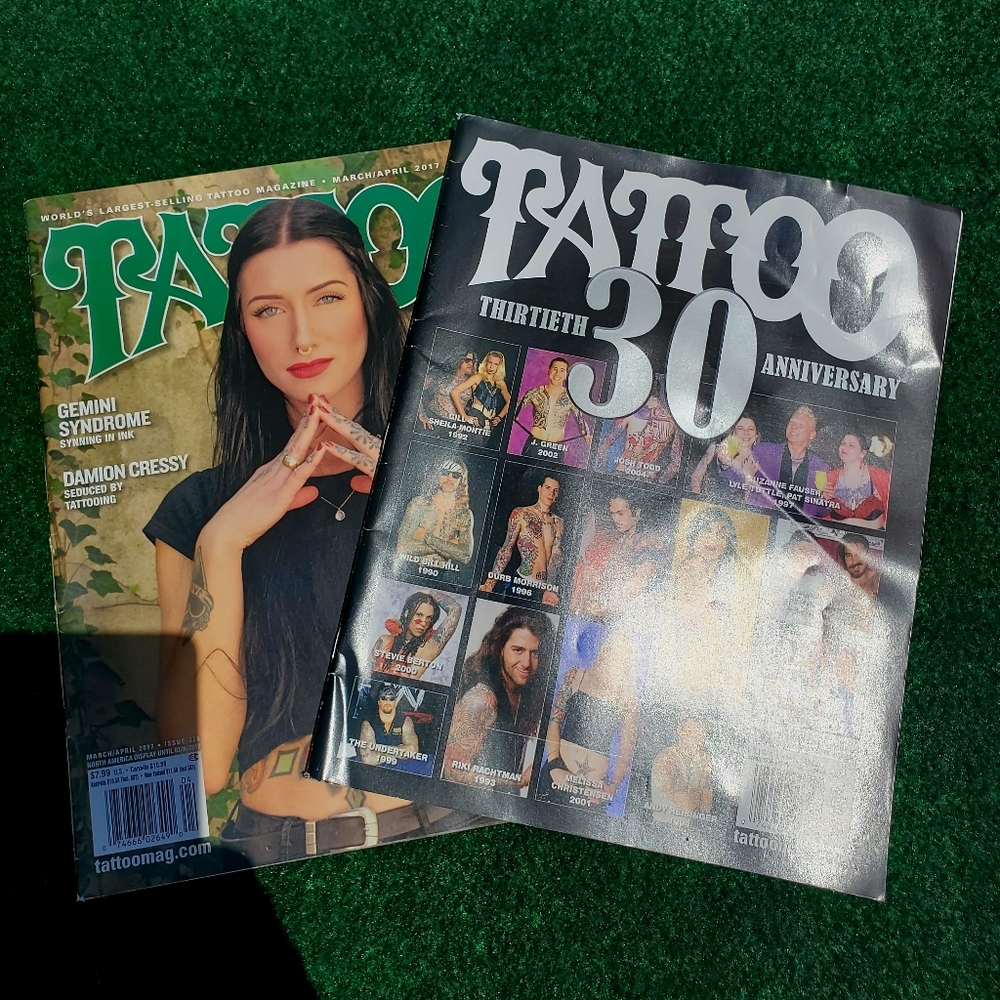 Tattoo Magazine 30th Anniversary Jan/Feb 2017 Issue 323 & 324 Art Skin Ink Model